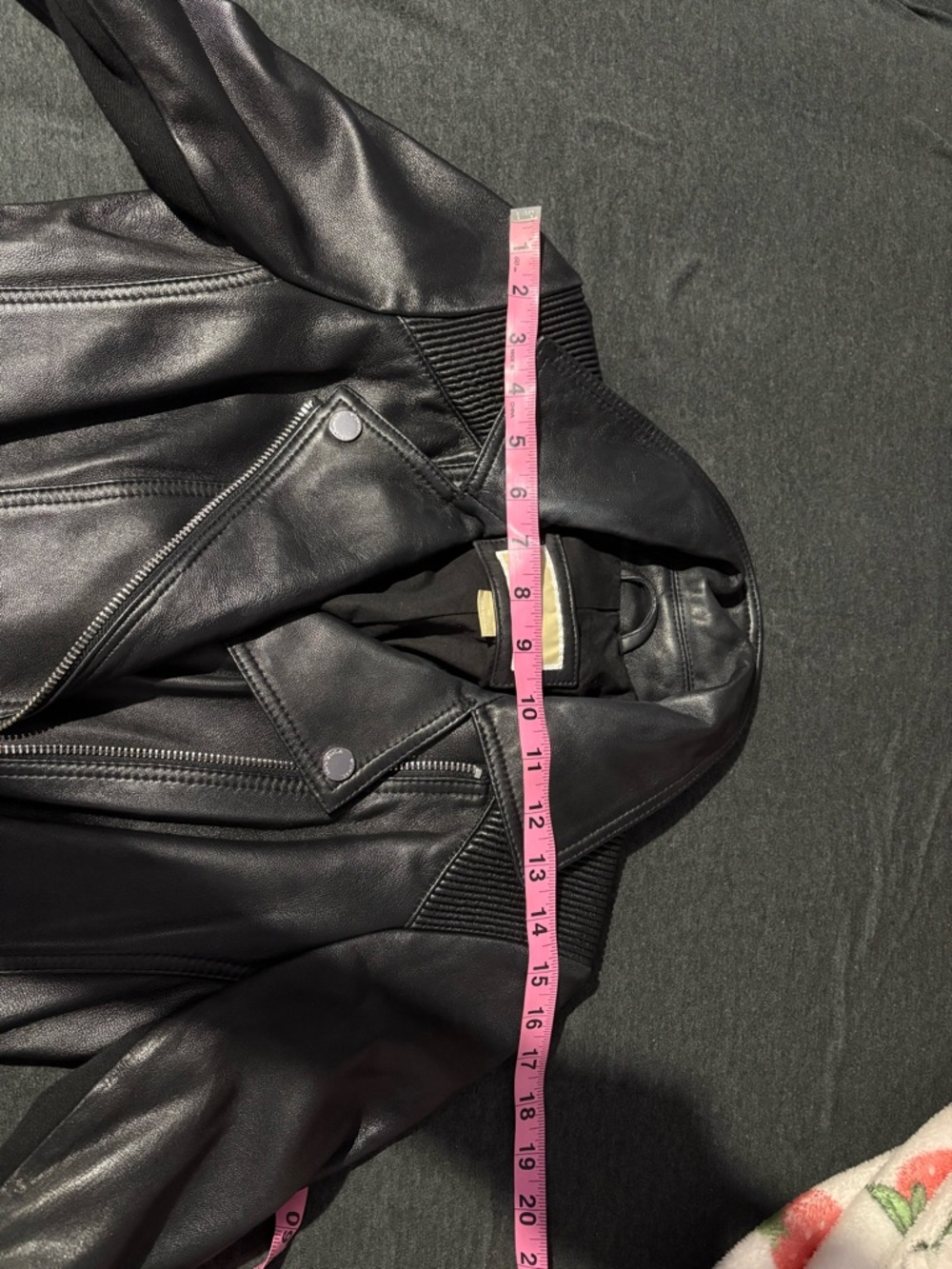 Michael Kors Blacked Leather Jacket - Picture 7 of 7